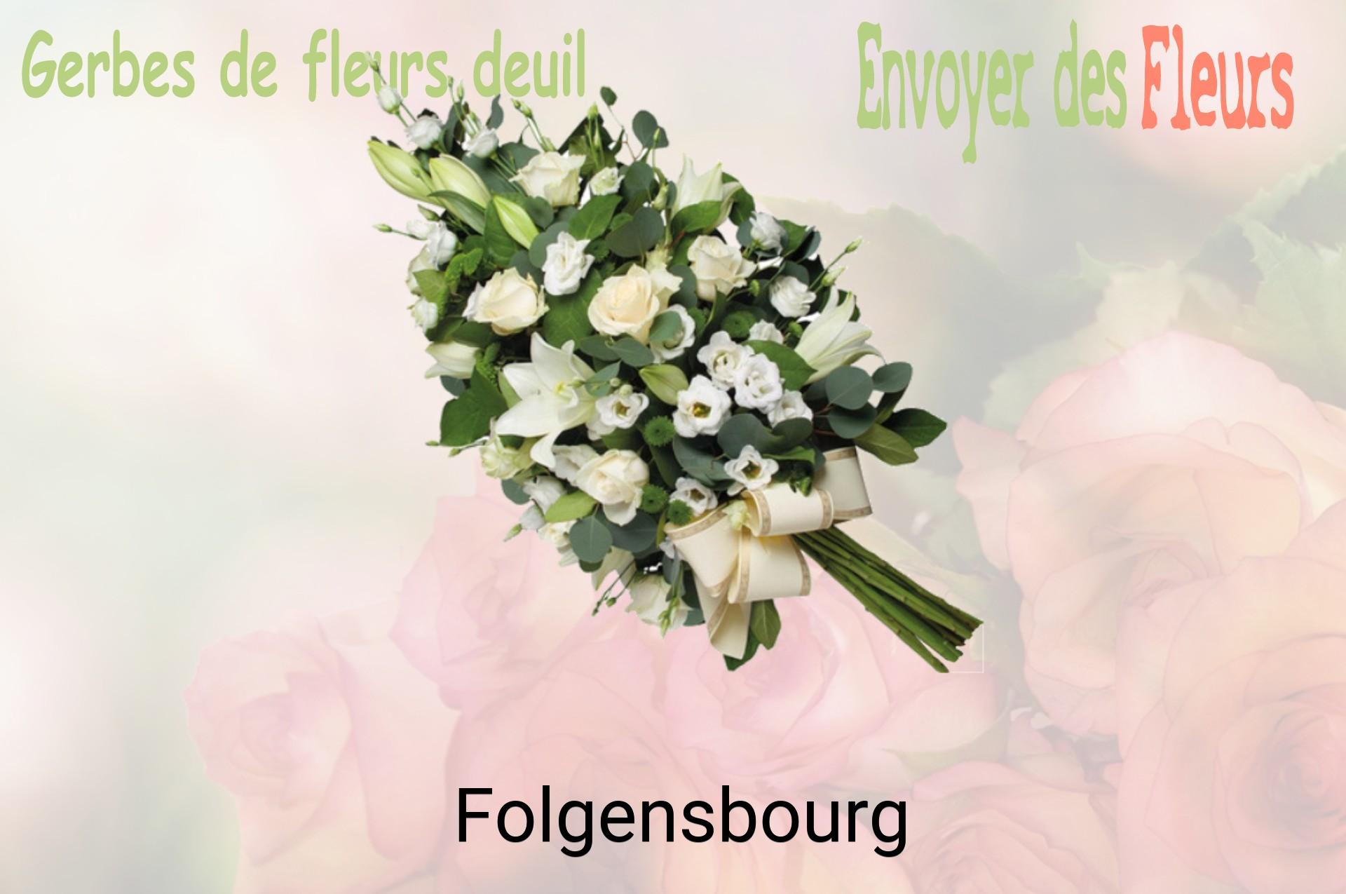 Gerbe de fleurs de deuil livrée à Folgensbourg